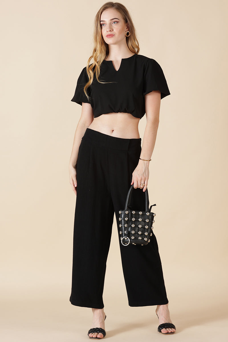 Gipsy Black Cotton Ladies Pant