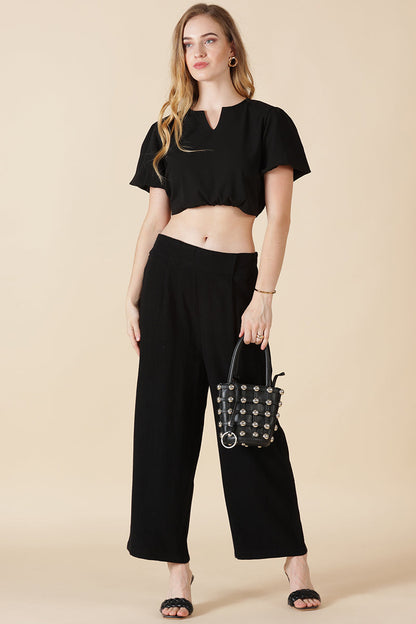 Gipsy Black Cotton Ladies Pant