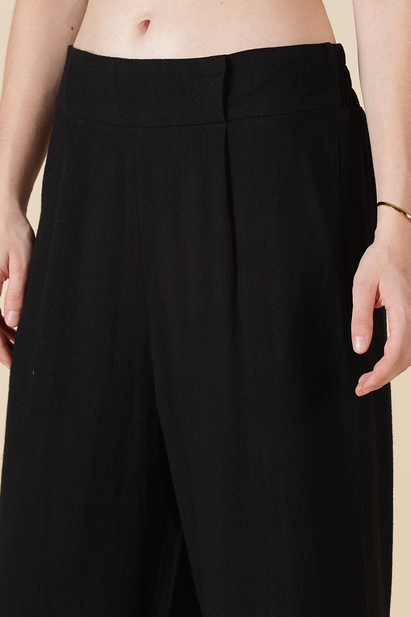 Gipsy Black Cotton Ladies Pant