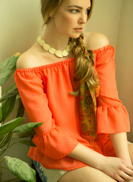 Gipsy Orange Fashion Blouse