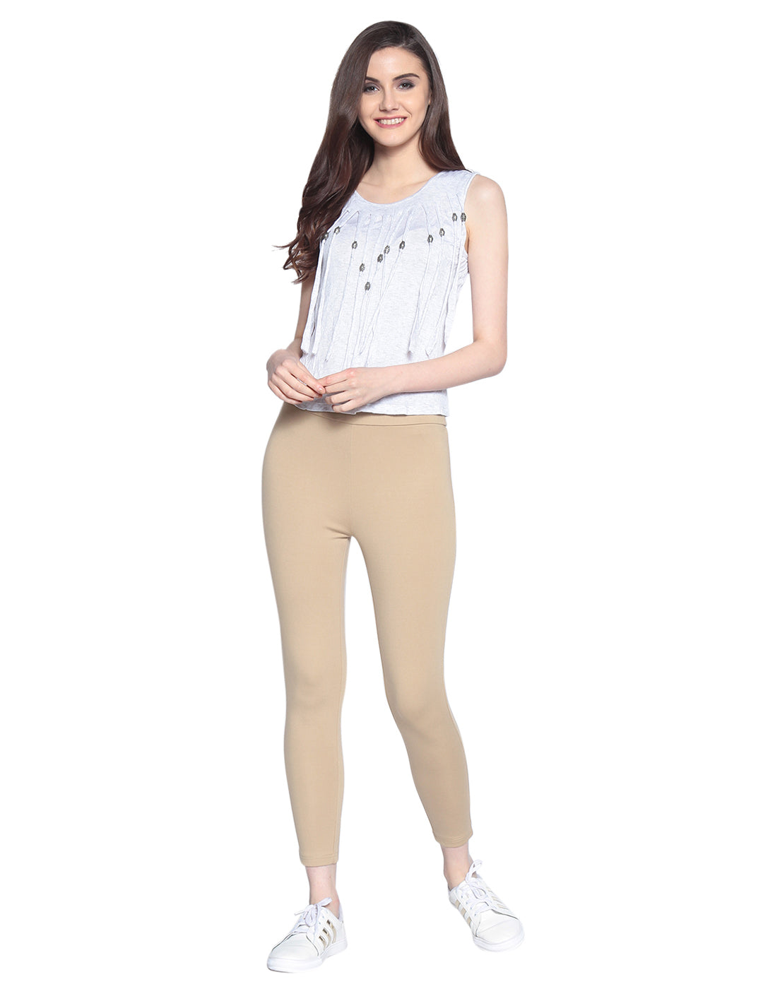 Gipsy Beige Casual NR Knit Jegging