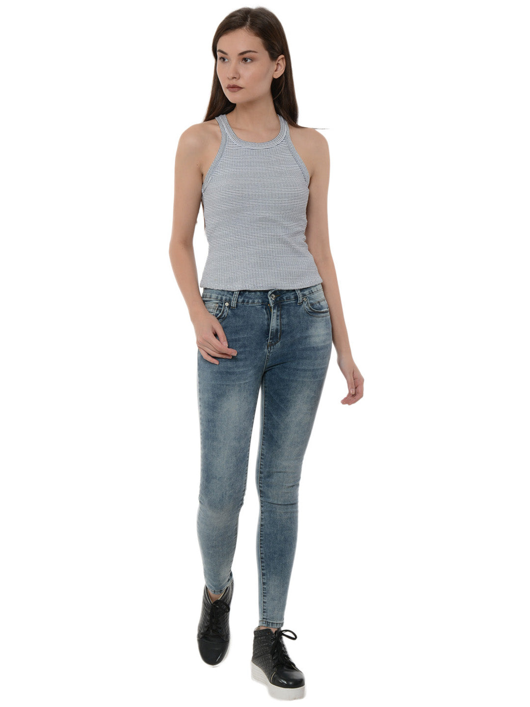 Gipsy Blue Casual Cotton Pant