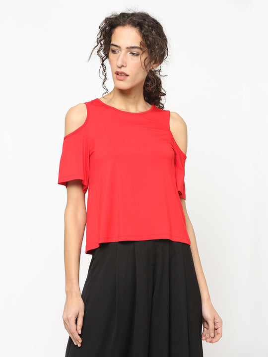 Gipsy Red Fashion Knitted Top