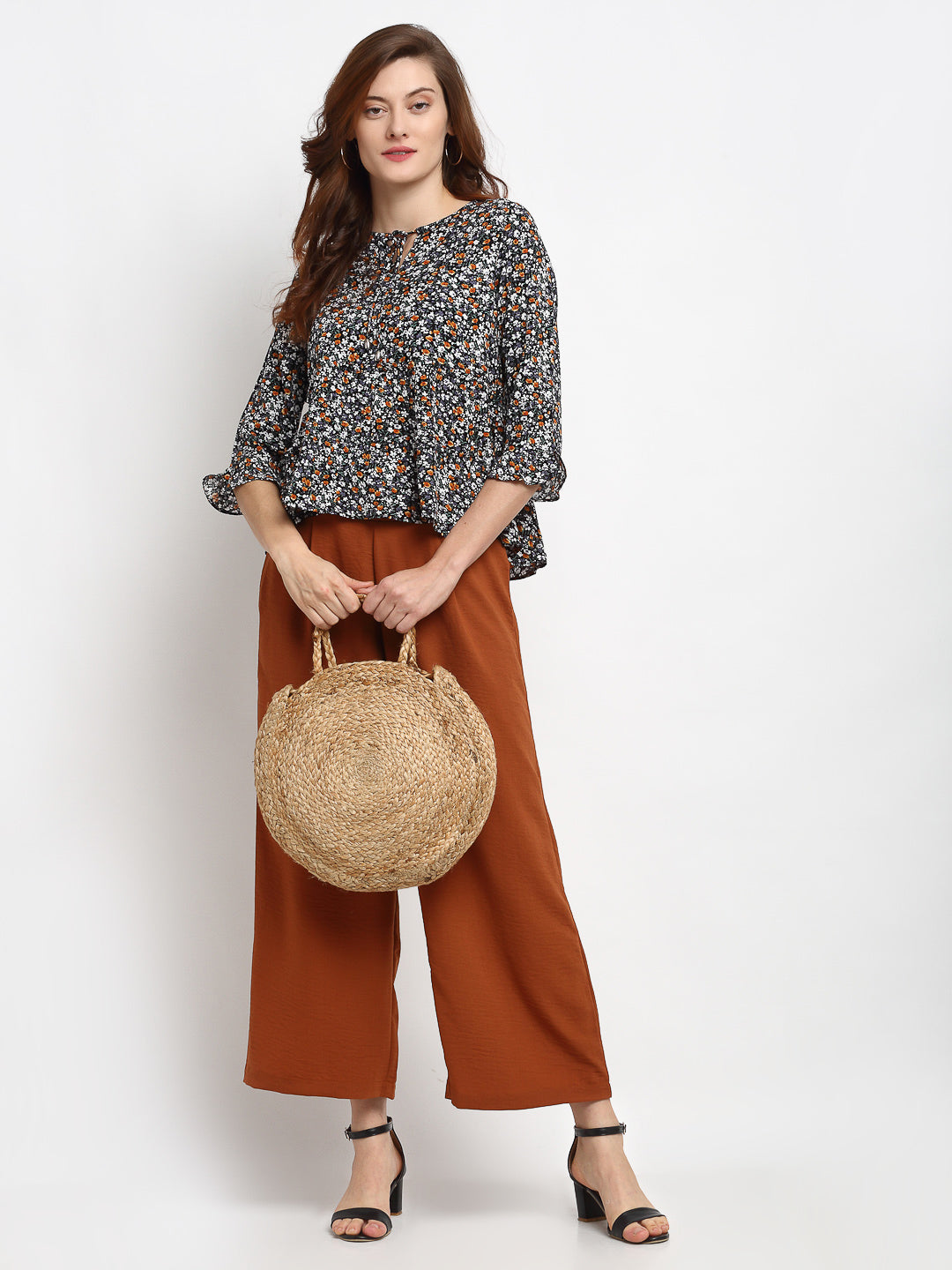 Gipsy Black Rayon Crepe Blouse
