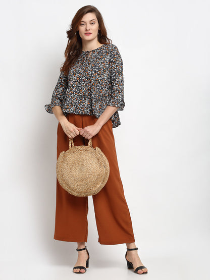 Gipsy Black Rayon Crepe Blouse