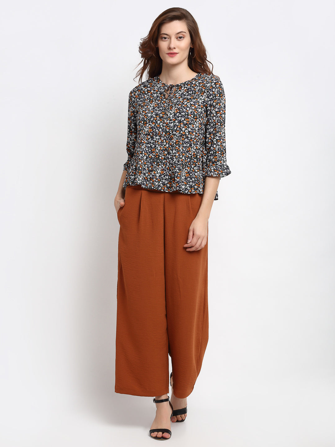 Gipsy Black Rayon Crepe Blouse