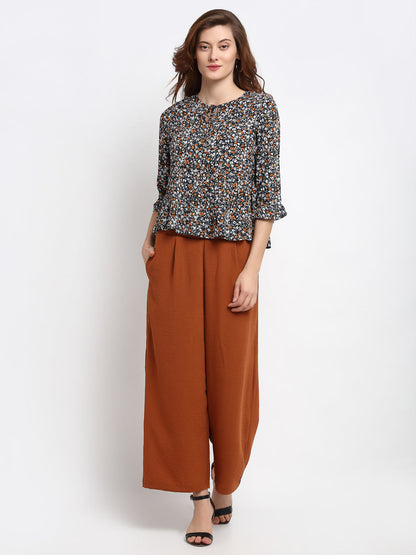 Gipsy Black Rayon Crepe Blouse