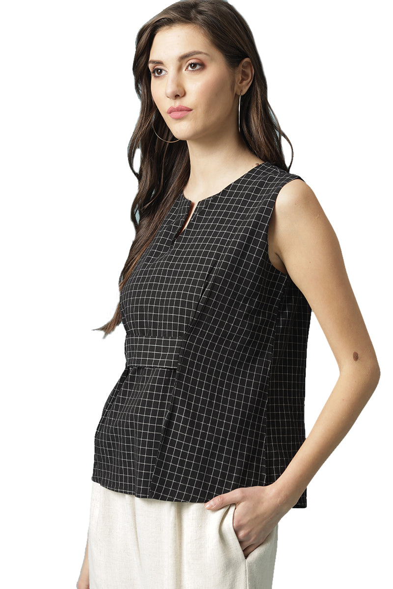 Gipsy Black Cotton Blouse