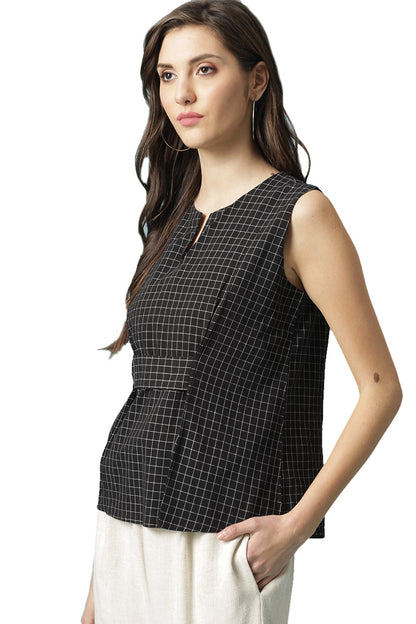 Gipsy Black Cotton Blouse