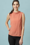 Gipsy Salmon Pink Poleyster Blouse