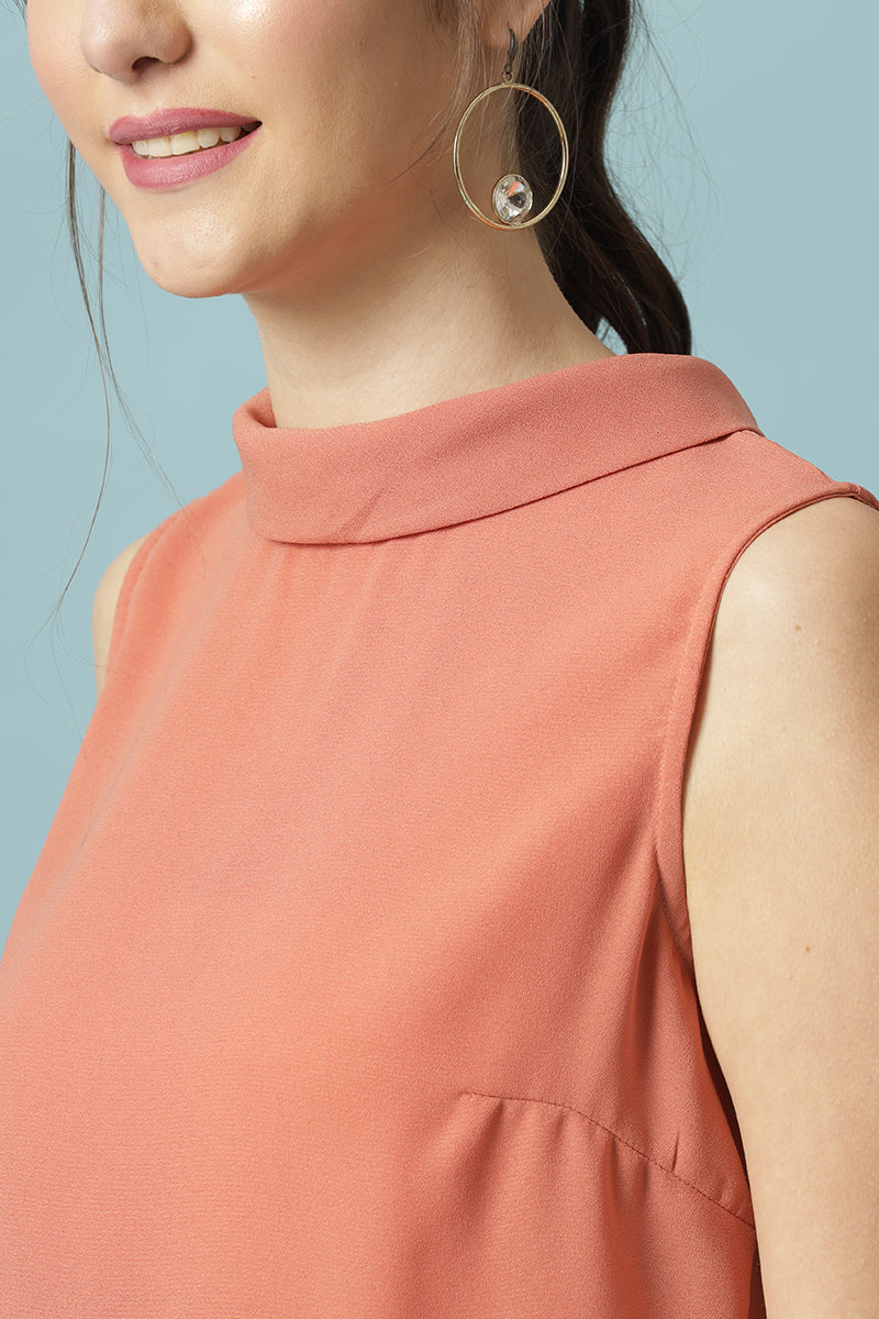 Gipsy Salmon Pink Poleyster Blouse