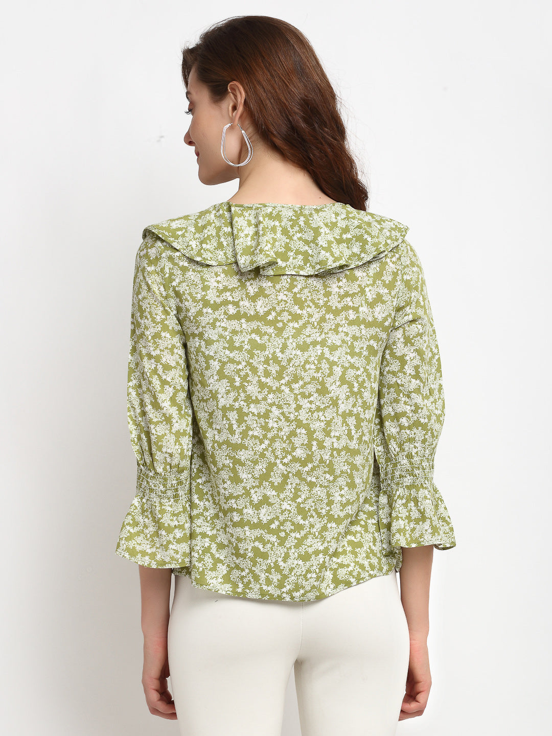 Gipsy Green Rayon Crepe Tops