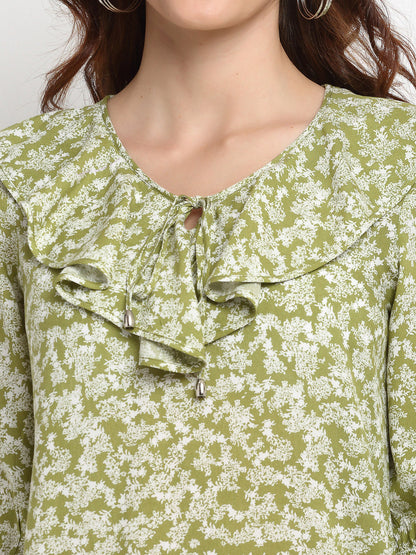 Gipsy Green Rayon Crepe Tops