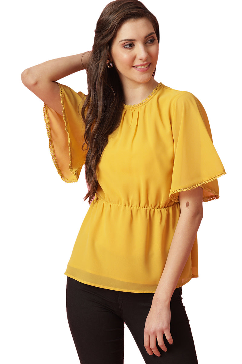 Gipsy Yellow Georgette Blouse