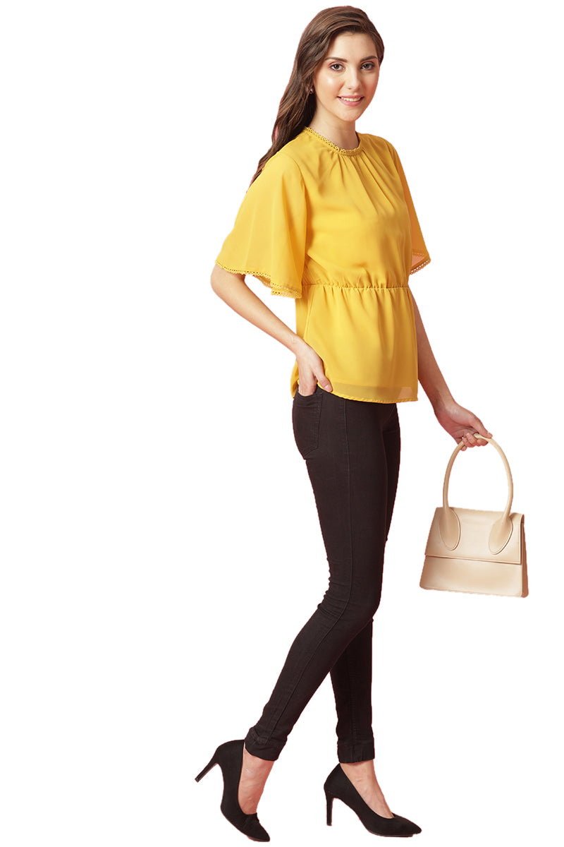 Gipsy Yellow Georgette Blouse