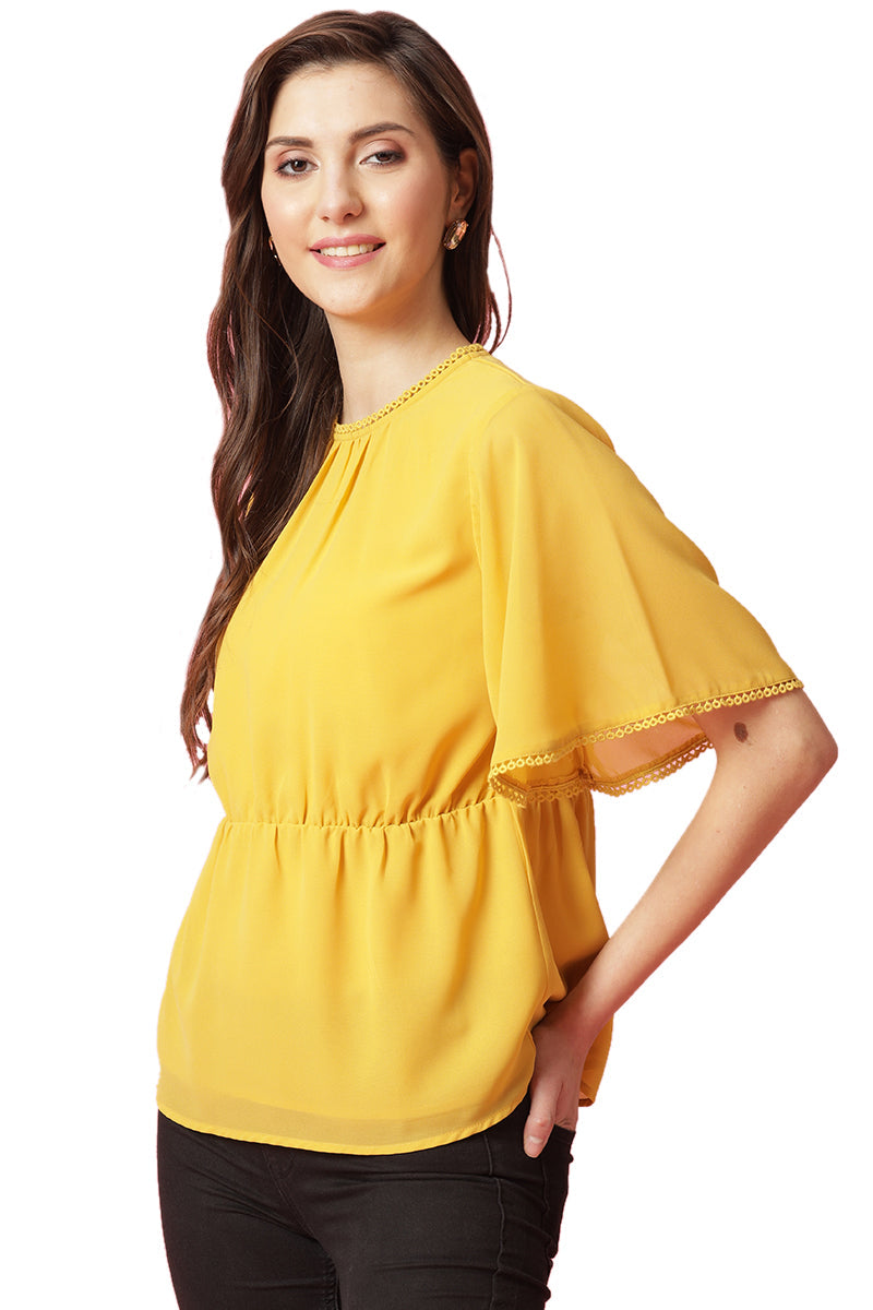 Gipsy Yellow Georgette Blouse