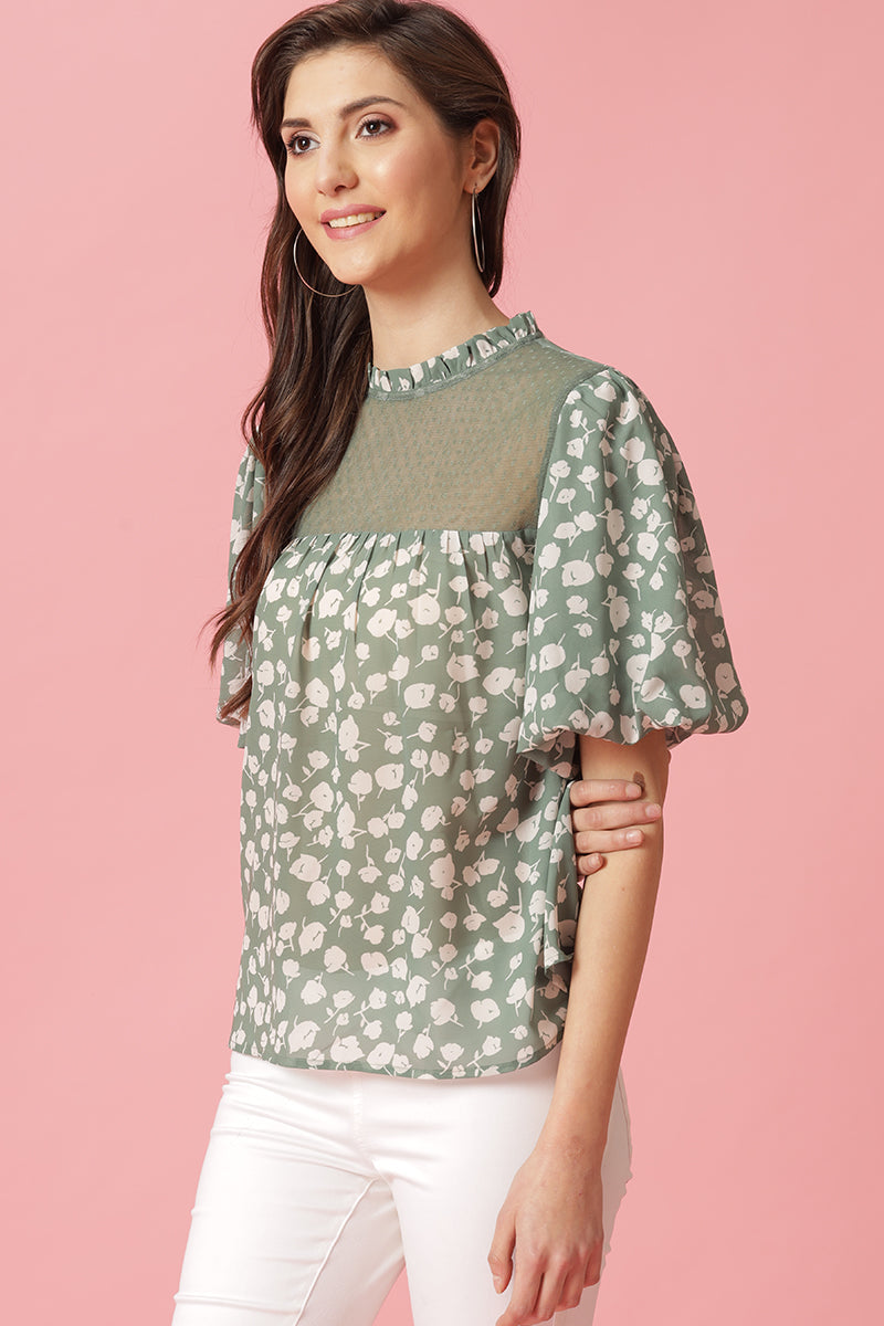 Gipsy Green Poleyster Blouse