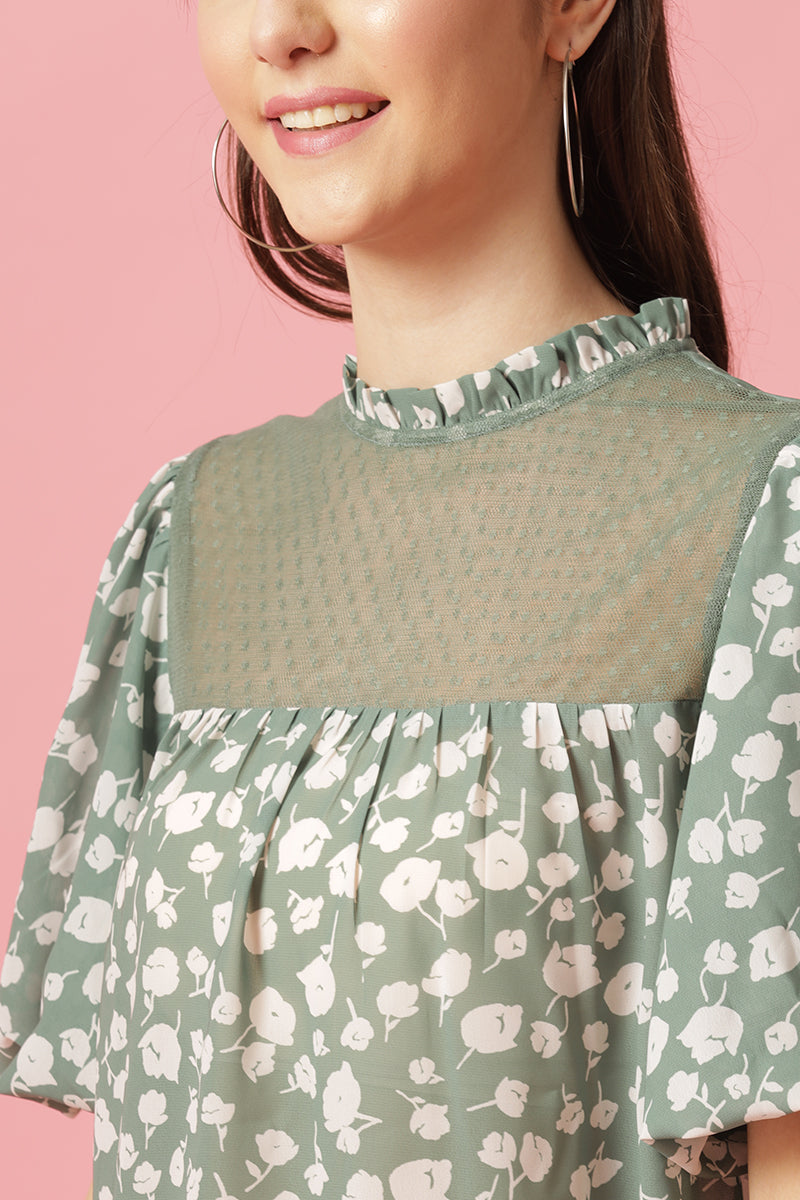 Gipsy Green Poleyster Blouse