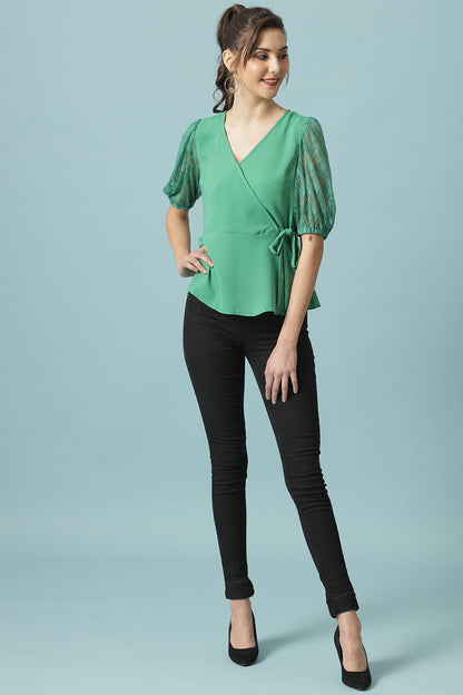 Gipsy Green Poleyster Blouse