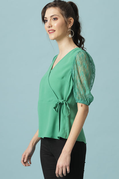 Gipsy Green Poleyster Blouse