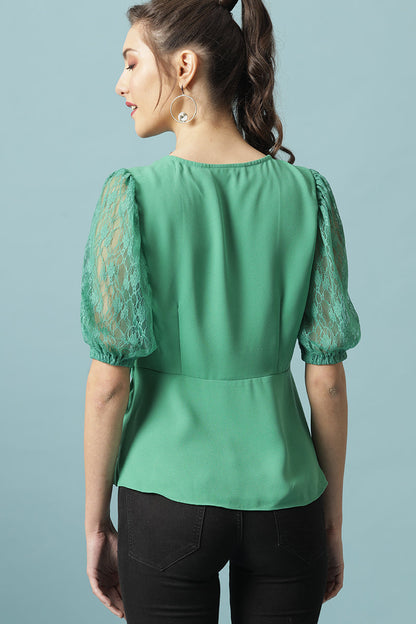 Gipsy Green Poleyster Blouse