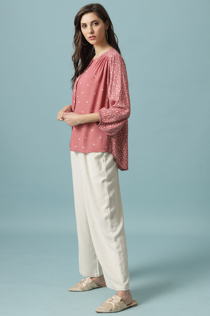 Gipsy Peach Cotton Print Tunic