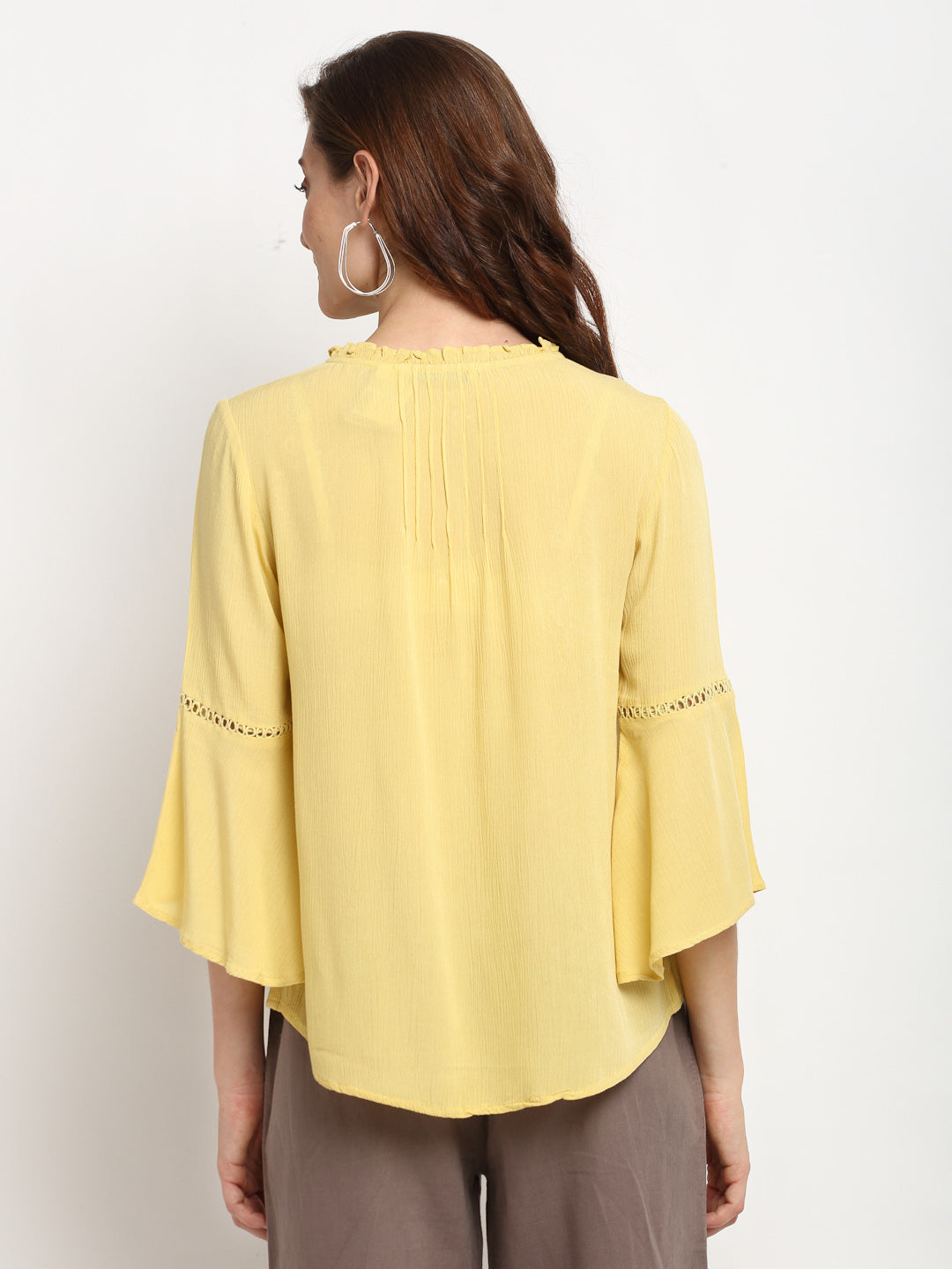 Gipsy Yellow Rayon Crepe Tunic