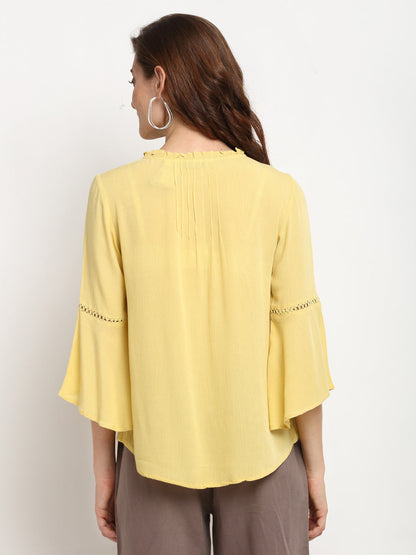 Gipsy Yellow Rayon Crepe Tunic