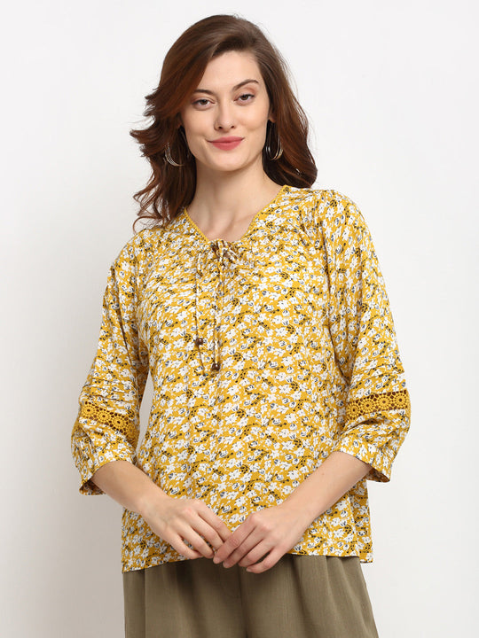 Gipsy Yellow Rayon Tunic