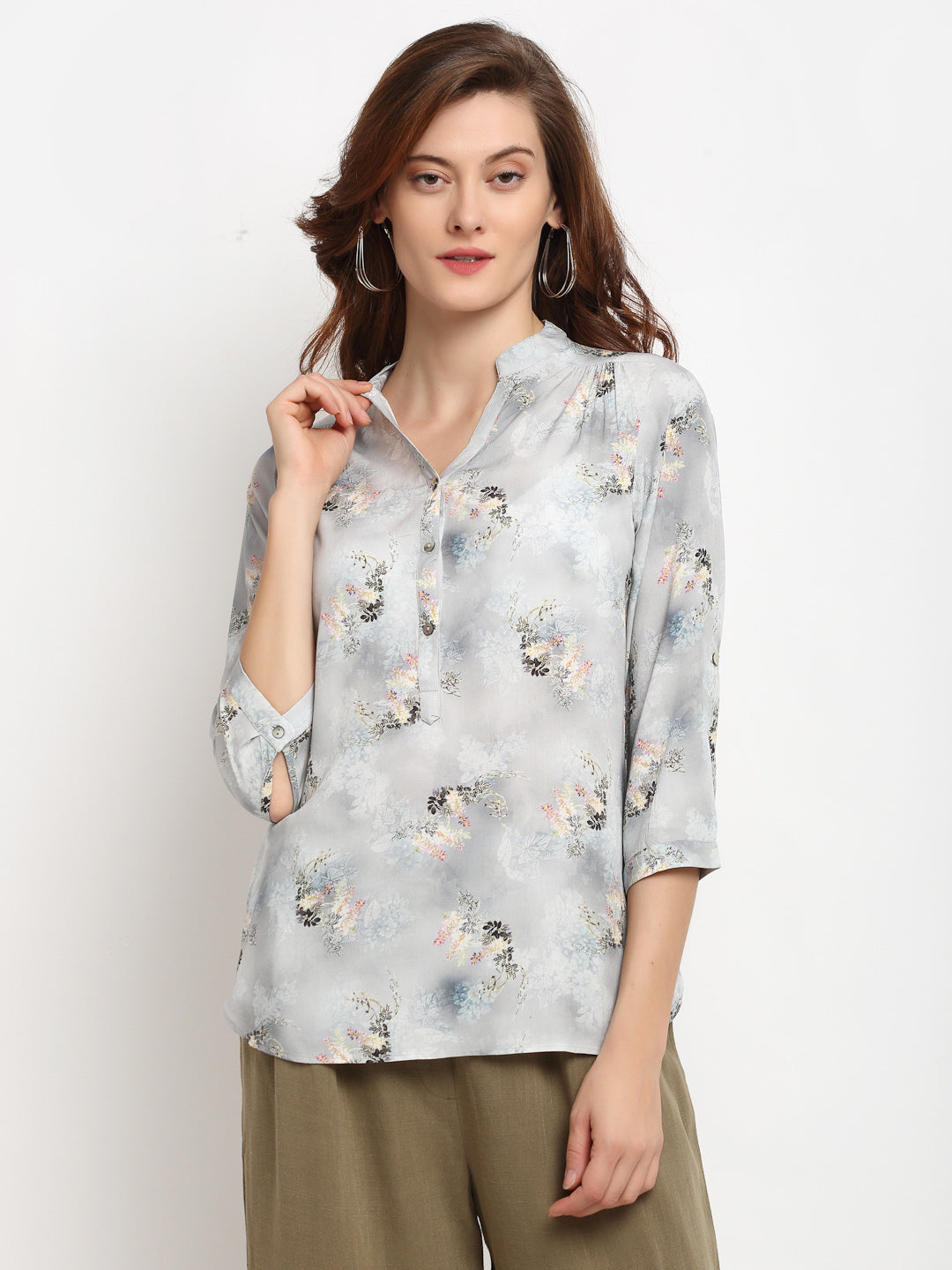 Gipsy Grey Rayon Crepe Tunic