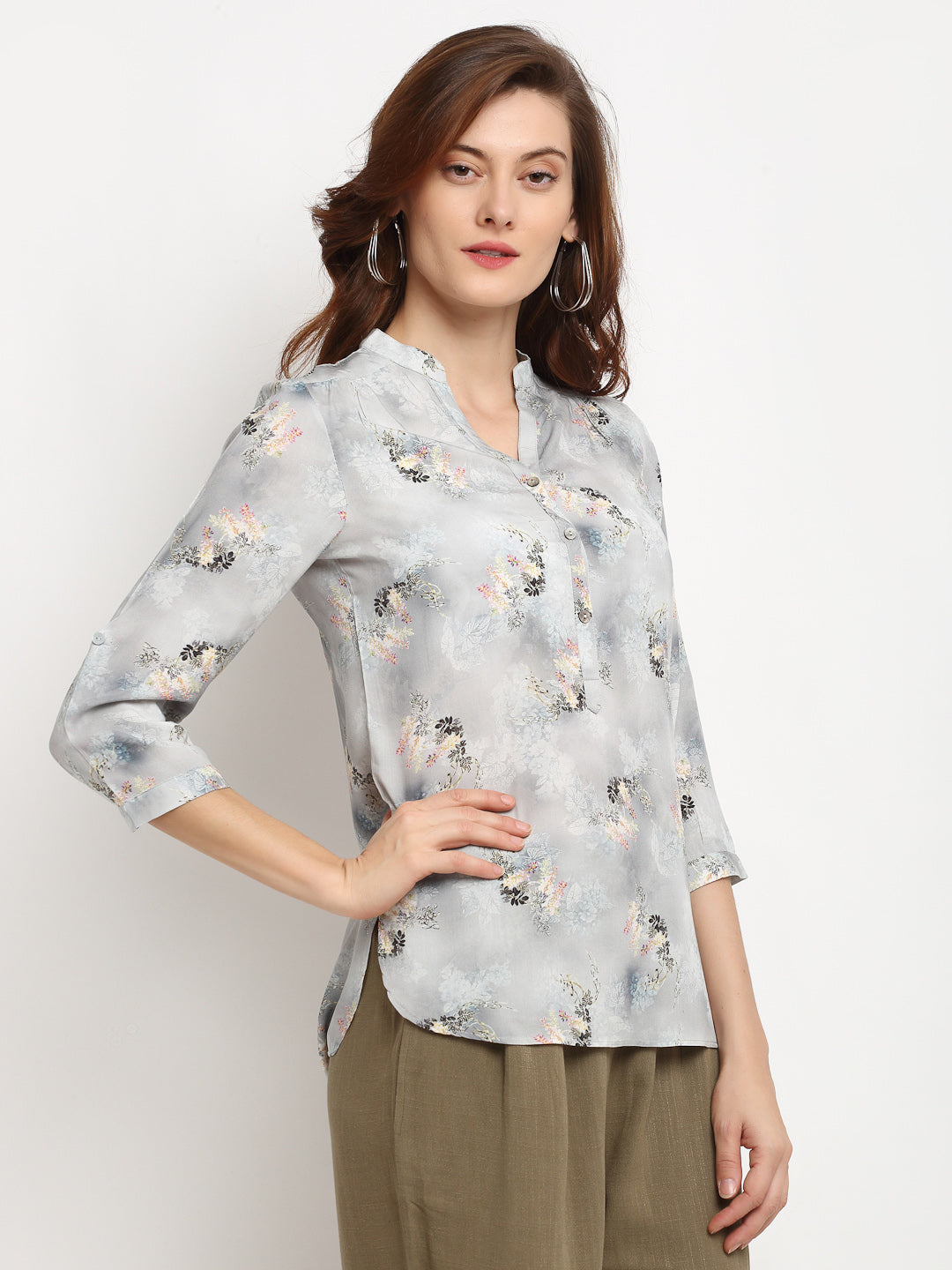 Gipsy Grey Rayon Crepe Tunic