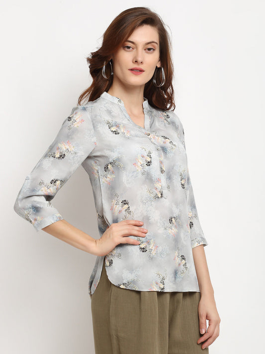 Gipsy Grey Rayon Crepe Tunic