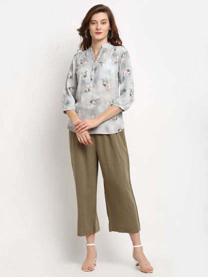 Gipsy Grey Rayon Crepe Tunic