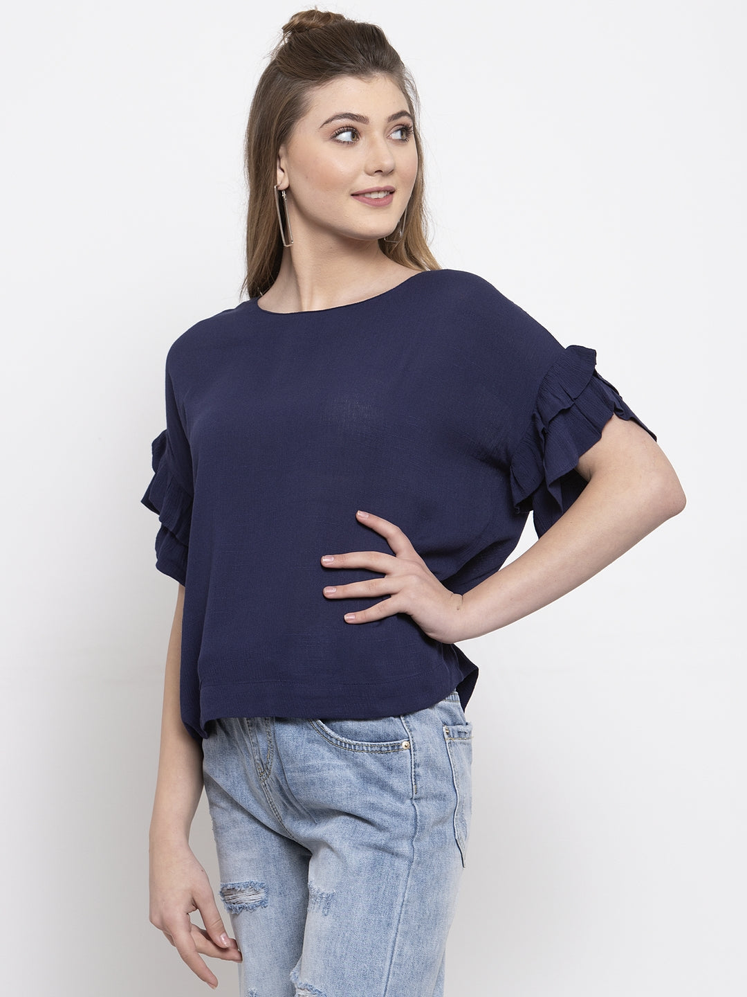 Gipsy Navy Cotton Blouse