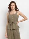 Gipsy Olive Linen Blouse
