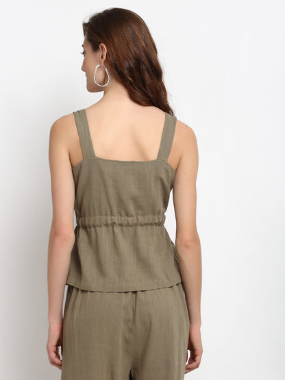 Gipsy Olive Linen Blouse