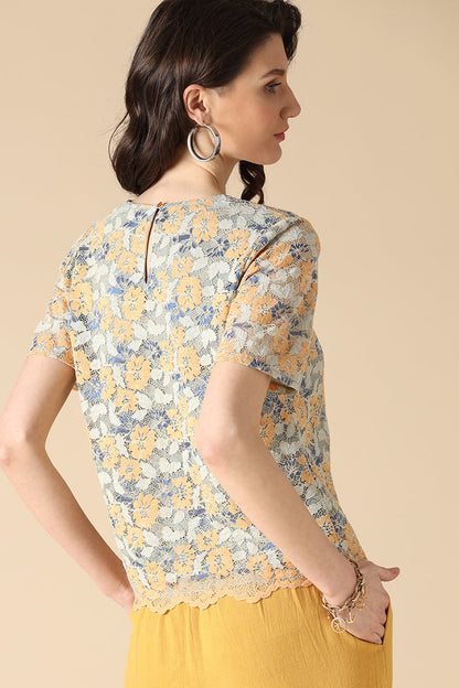 Gipsy Peach Fashion Net Fabric Blouse