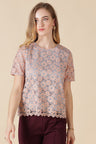 Gipsy Coral Net Fabric Blouse