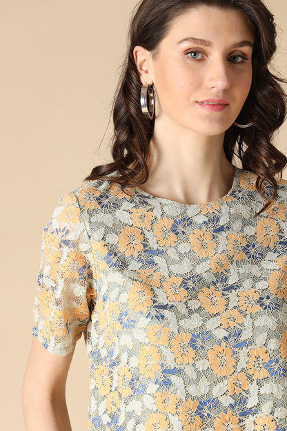 Gipsy Peach Fashion Net Fabric Blouse
