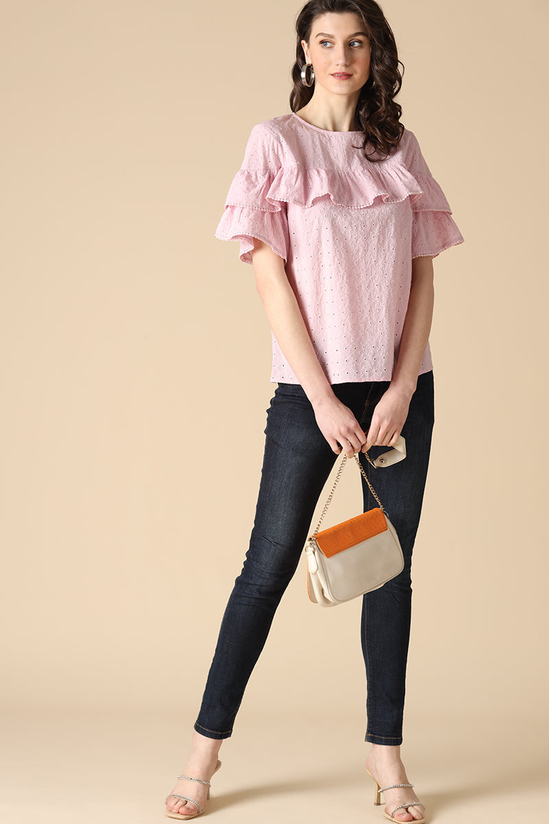 Gipsy Pink Fashion Cotton Blouse