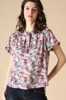 Gipsy Multi Fashion Round Neck Rayon Blouse