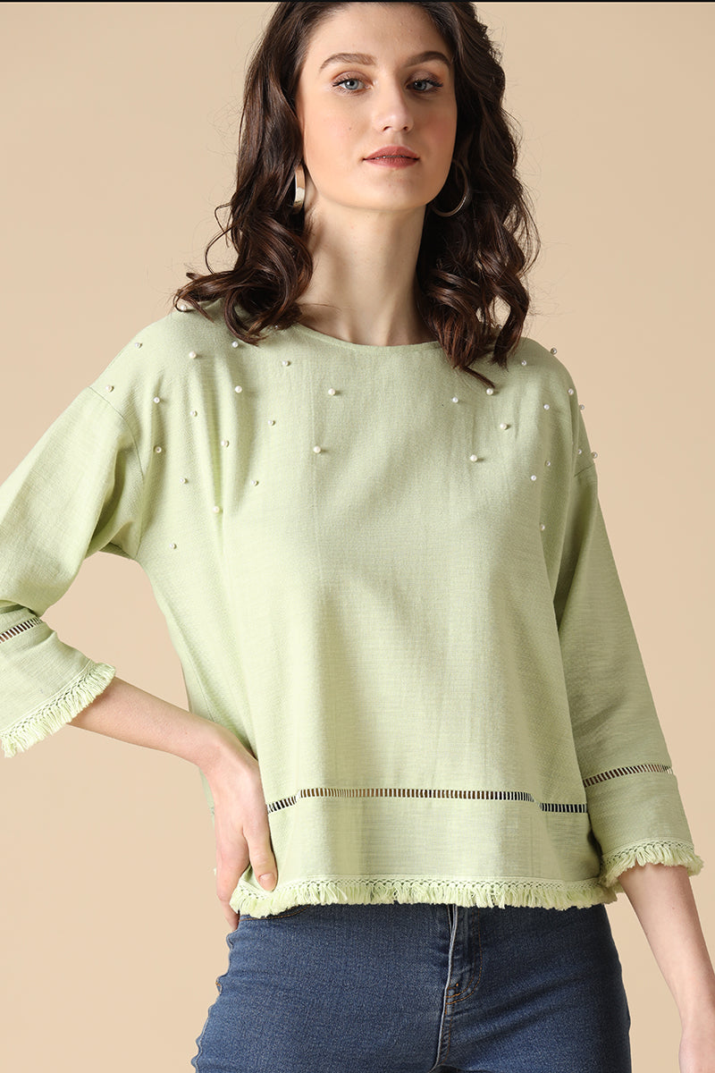 Gipsy Green Fashion  Linen Blouse