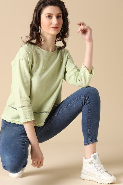 Gipsy Green Fashion  Linen Blouse