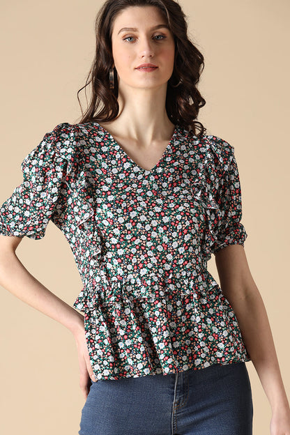 Gipsy Black Fashion Rayon Blouse