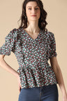 Gipsy Black Fashion Rayon Blouse