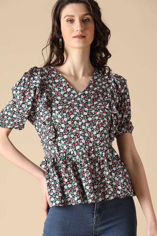 Gipsy Black Fashion Rayon Blouse