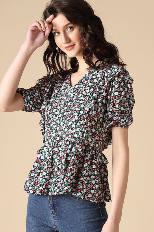 Gipsy Black Fashion Rayon Blouse