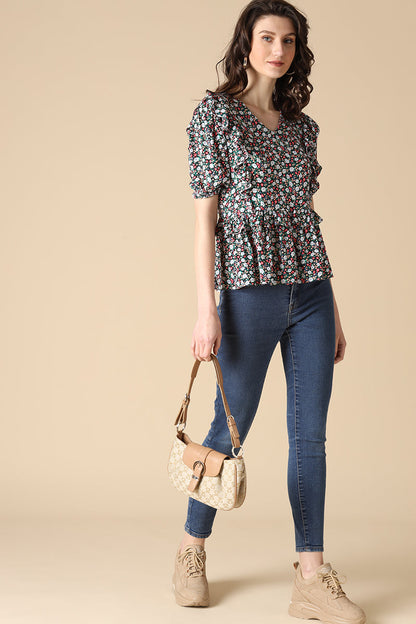 Gipsy Black Fashion Rayon Blouse