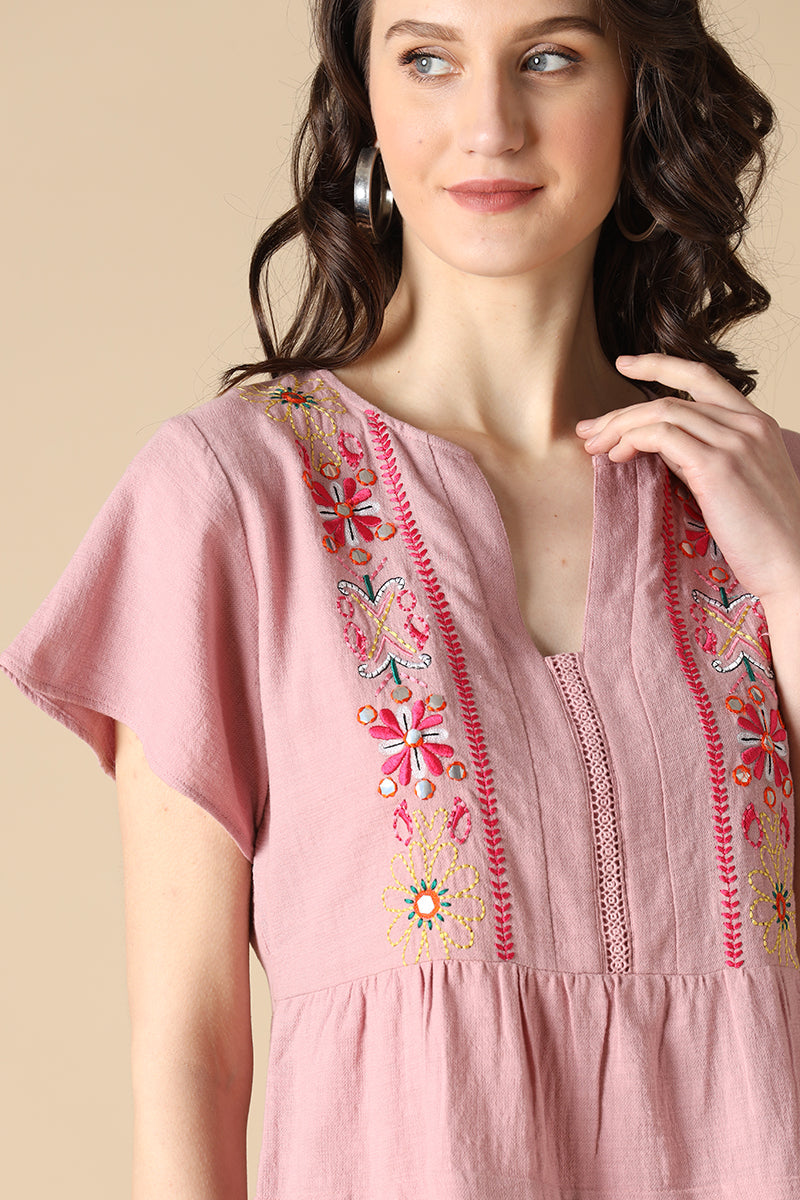 Gipsy Dusky Pink Fashion Linen Blouse