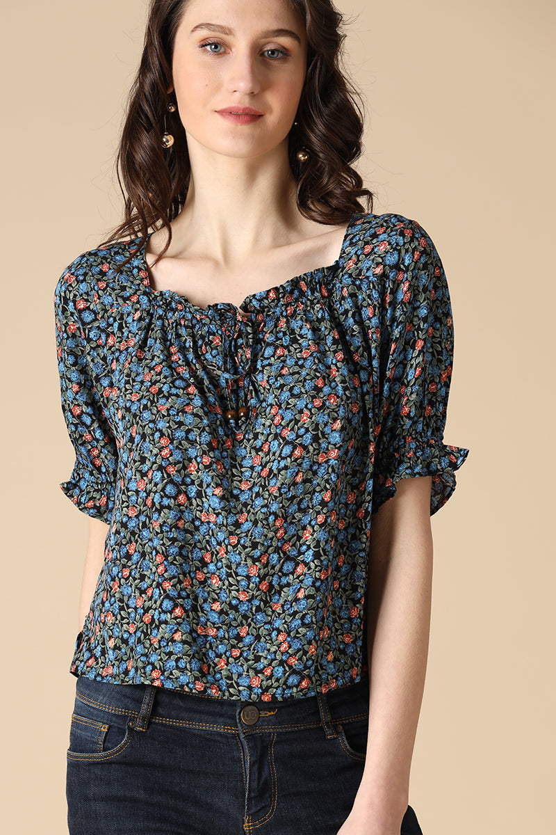 Gipsy Blue Fashion Rayon Blouse